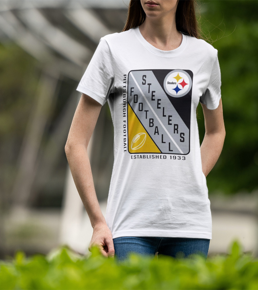 Pittsburgh Steelers Football Established 1933 Shield T-Shirt