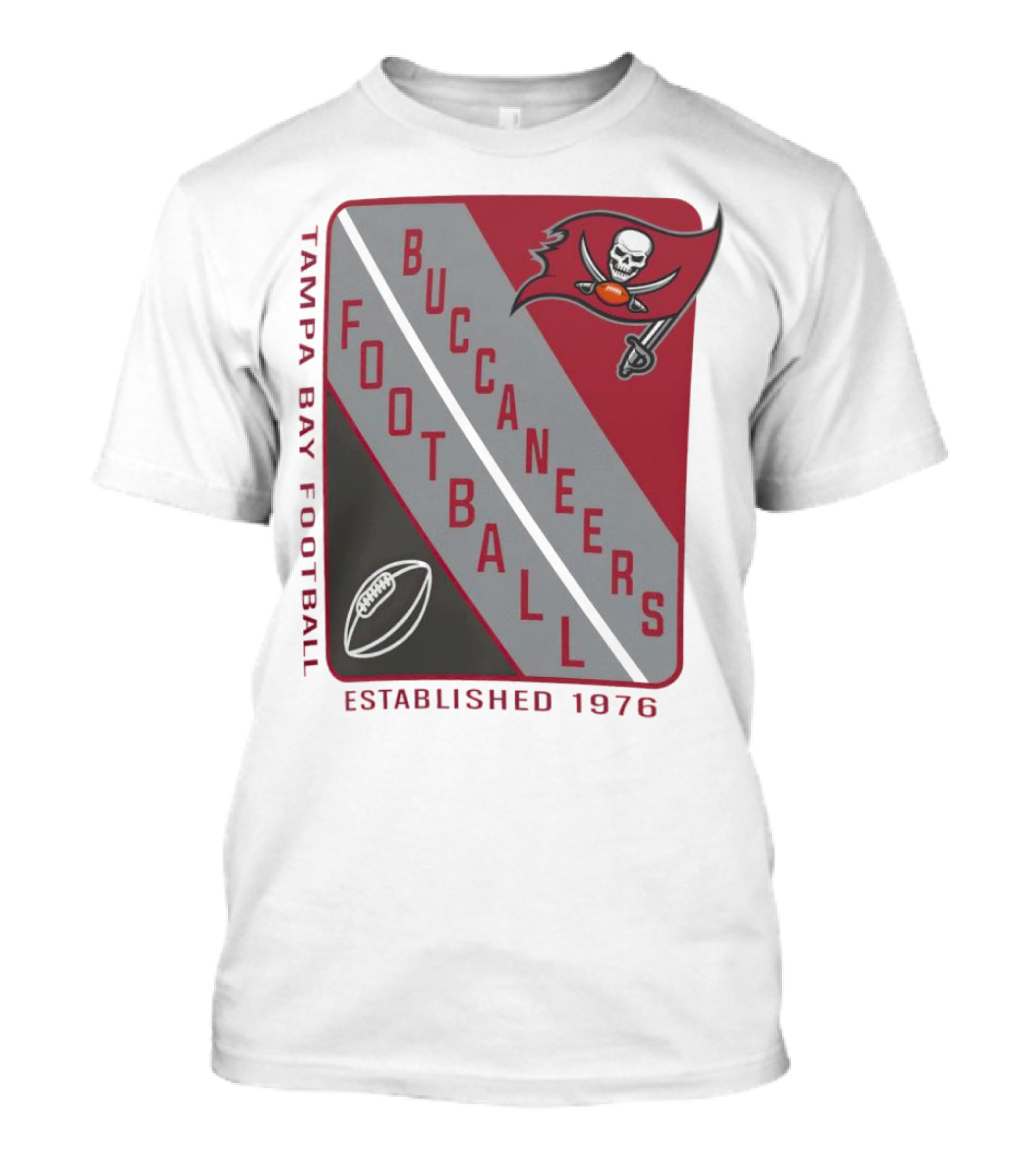 Tampa Bay Buccaneers Football Established 1976 Shield T-Shirt