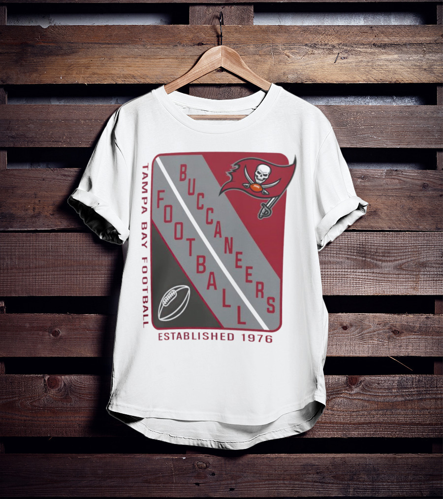 Tampa Bay Buccaneers Football Established 1976 Shield T-Shirt