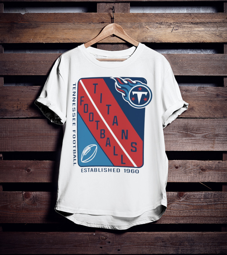Tennessee Titans Football Established 1960 NFL Shield T-Shirt