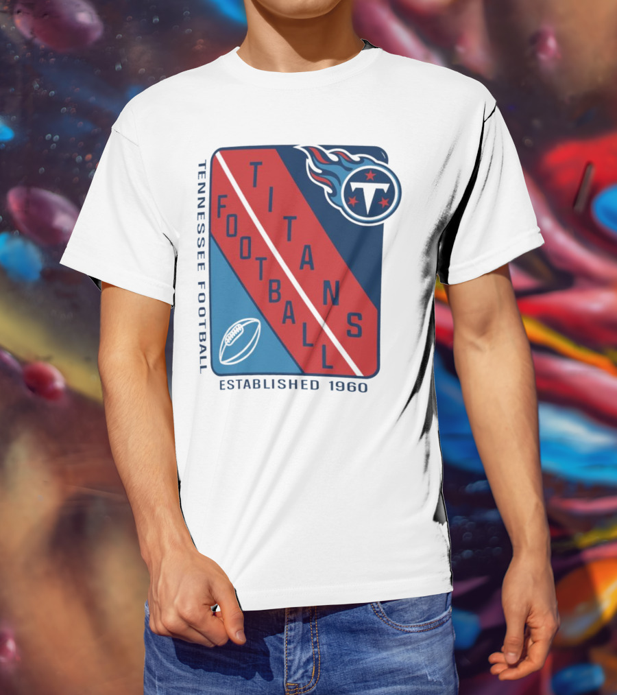 Tennessee Titans Football Established 1960 NFL Shield T-Shirt
