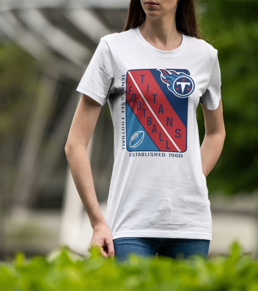 Tennessee Titans Football Established 1960 NFL Shield T-Shirt