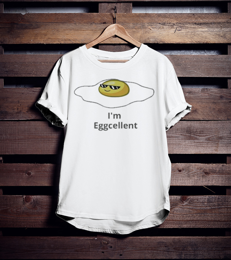 Rwappin I'm Eggcellent Cool Sunglasses Egg Yolk T-Shirt