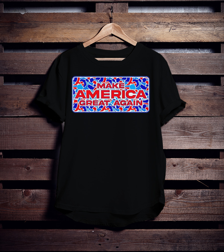 Make America Great Again Camo Red Blue White T-Shirt