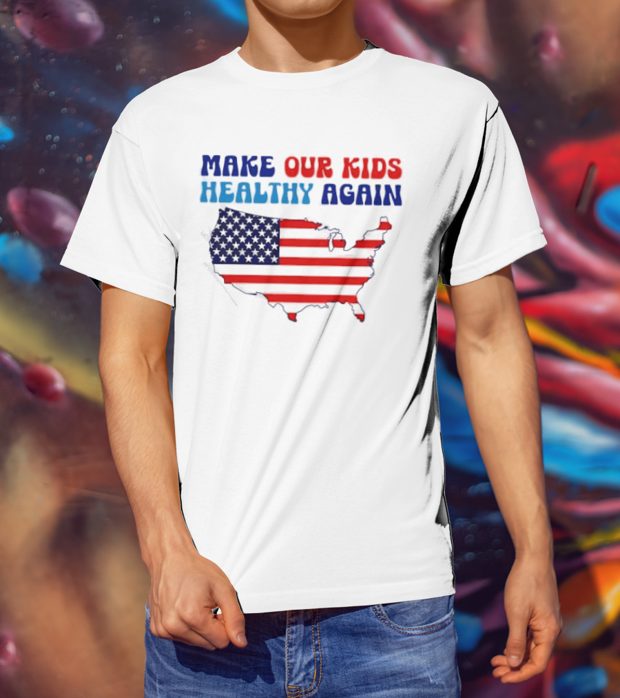 Make Our Kids Healthy Again United States Map T-Shirt