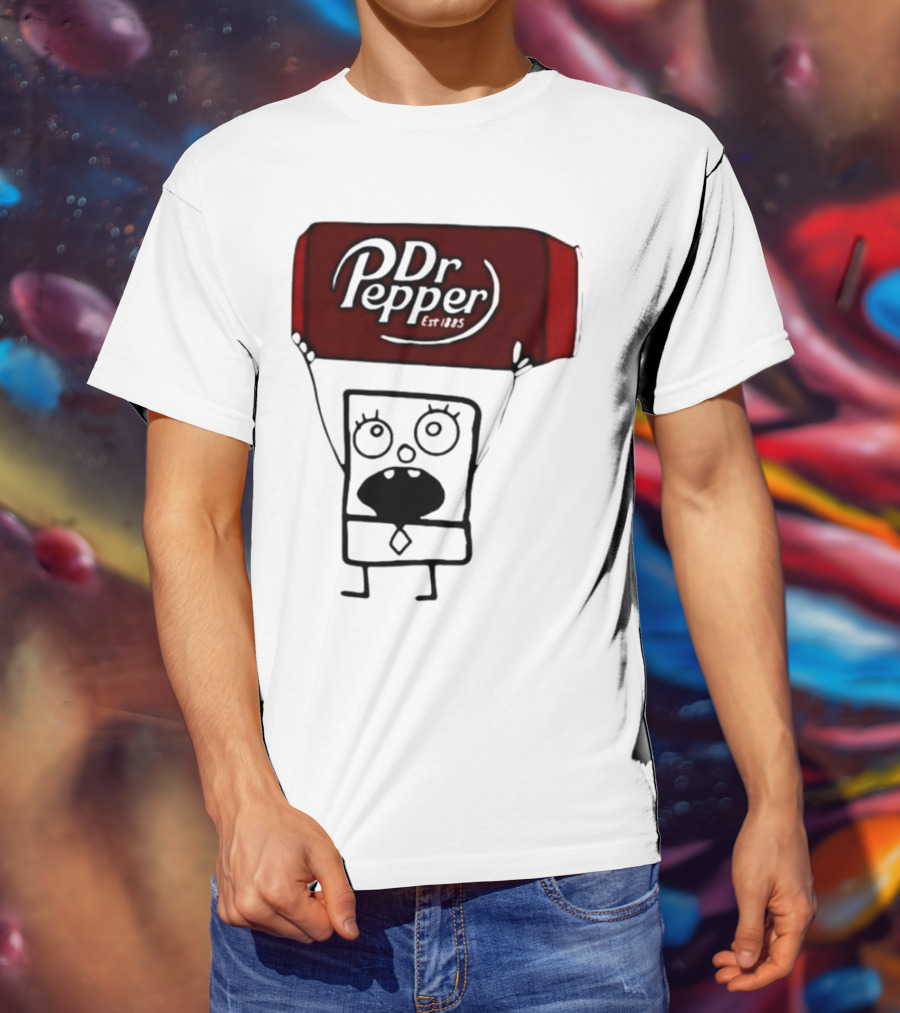 Dr Pepper Est 1885 Character Holding Red Can T-Shirt