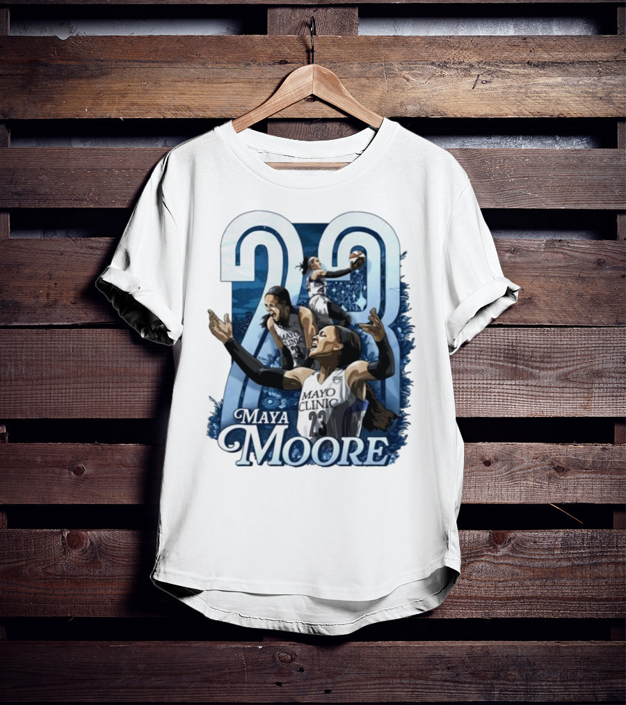 Maya Moore 23 Mayo Clinic Retro Basketball Legend T-Shirt