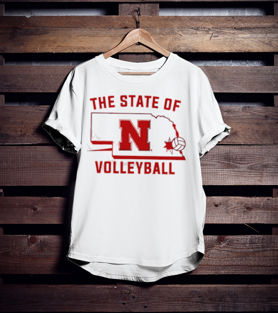 Nebraska Cornhuskers The State Of Volleyball T-Shirt