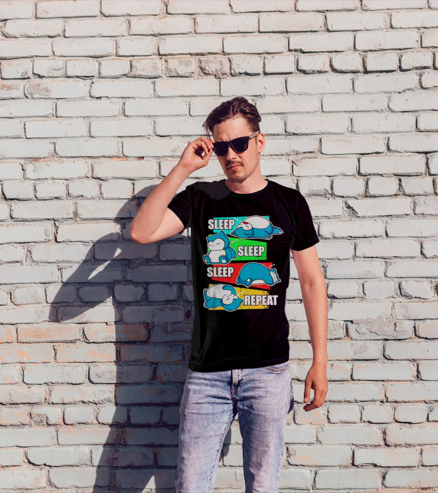 Sleep Sleep Sleep Repeat Snorlax Pokémon Life T-Shirt