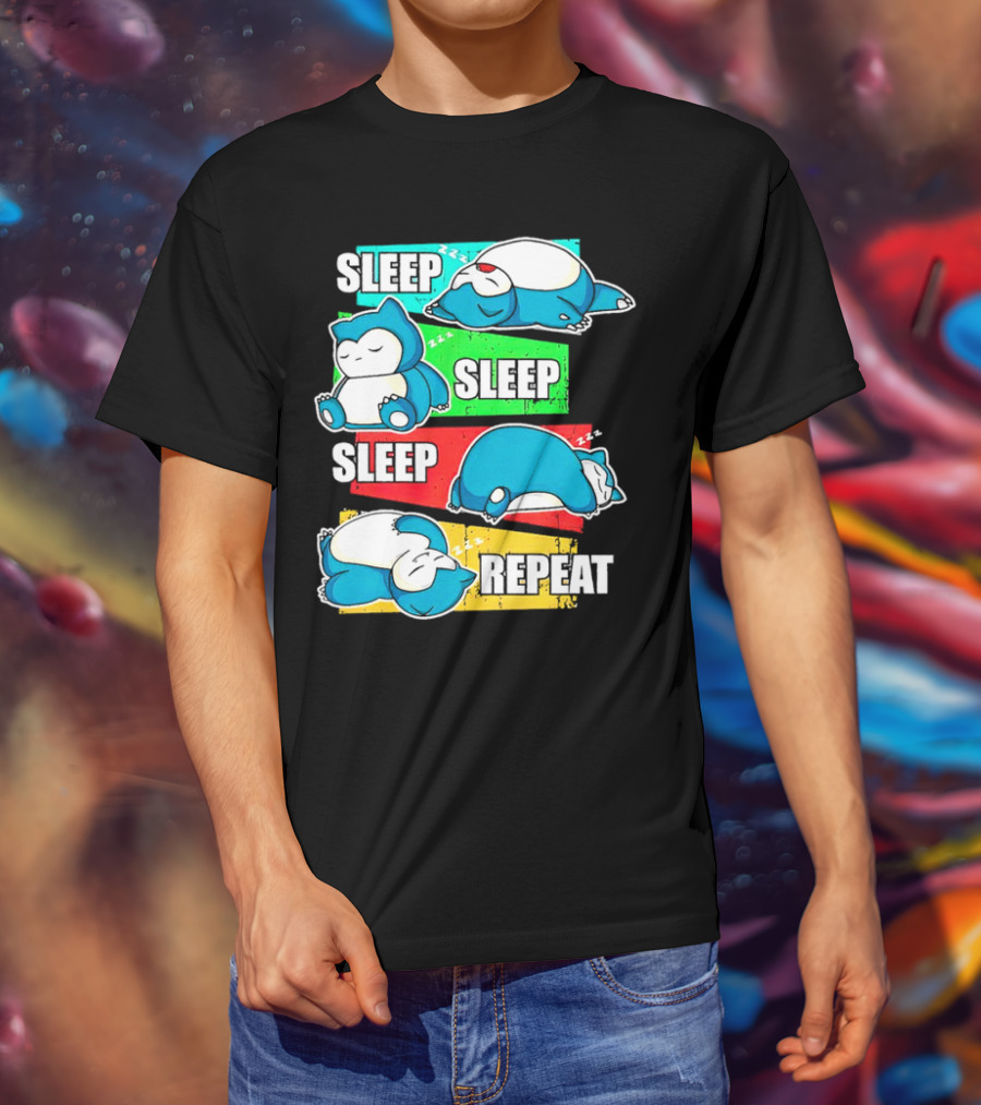 Sleep Sleep Sleep Repeat Snorlax Pokémon Life T-Shirt