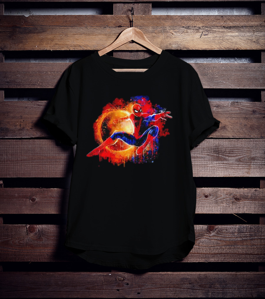 Spiderman Dynamic Splash Through The Vivid Spiderverse T-Shirt
