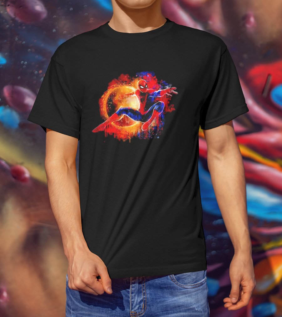 Spiderman Dynamic Splash Through The Vivid Spiderverse T-Shirt