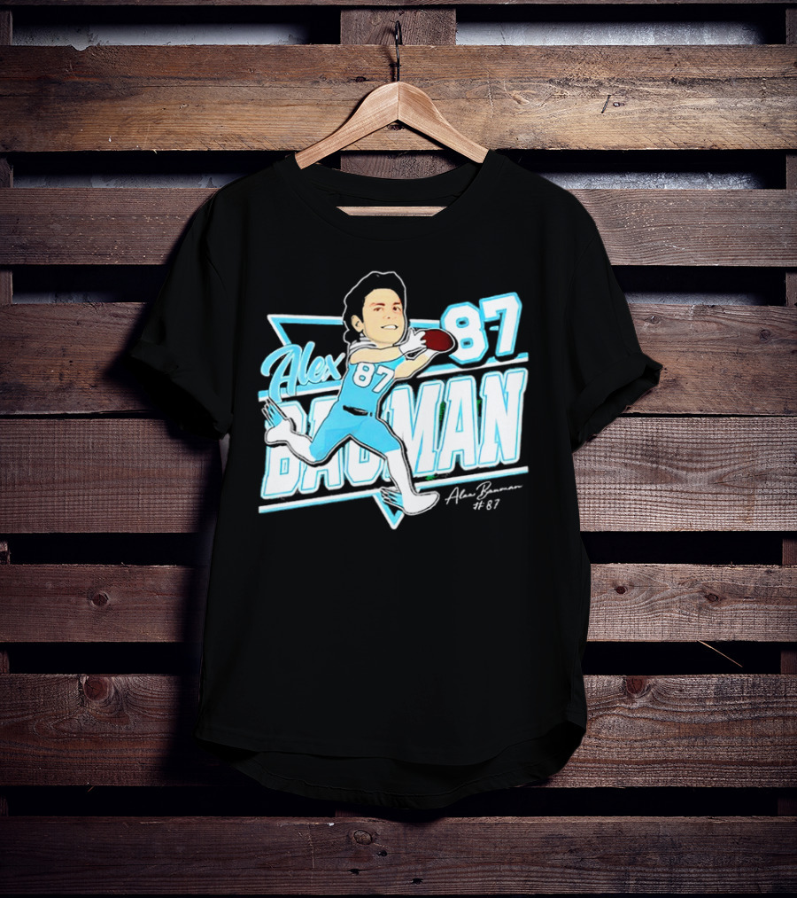 Tulane Green Wave Alex Bauman 87 Cartoon Football Character T-Shirt