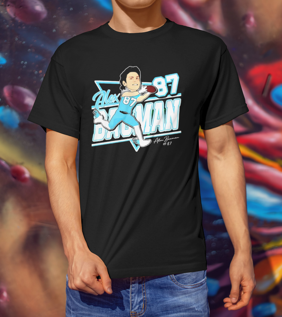 Tulane Green Wave Alex Bauman 87 Cartoon Football Character T-Shirt