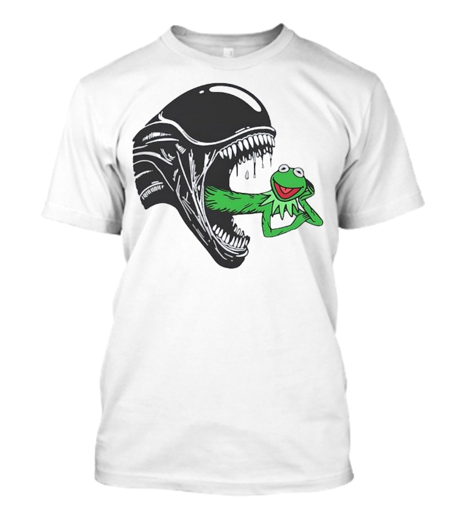 Alien Kermit Xenomorph Mashup Funny T-Shirt