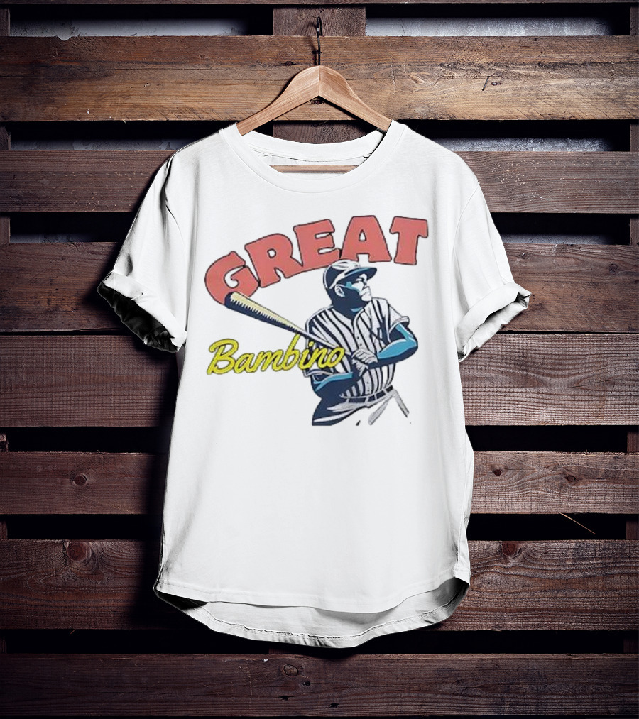 Great Bambino Baseball Legend Iconic Cotton Crew T-Shirt