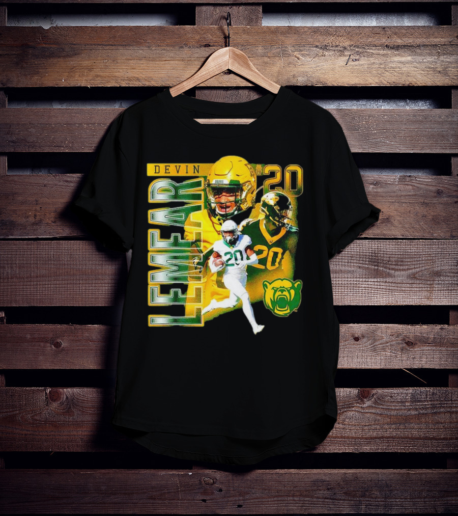 Devin Lemear 20 Baylor Bears Football Player Collage T-Shirt