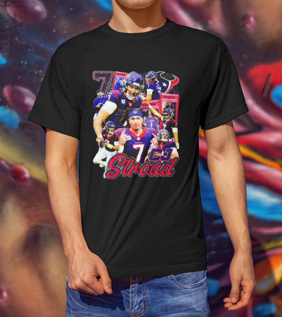 CJ Stroud Houston Texans 7 NFL Football Retro T-Shirt