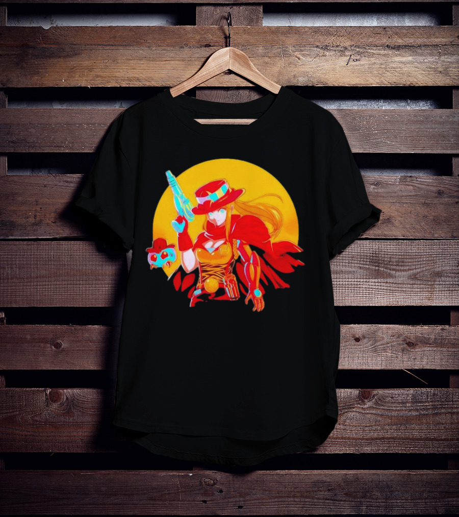 Samus Aran Metroid Marshal With Gun And Hat In Western T-Shirt