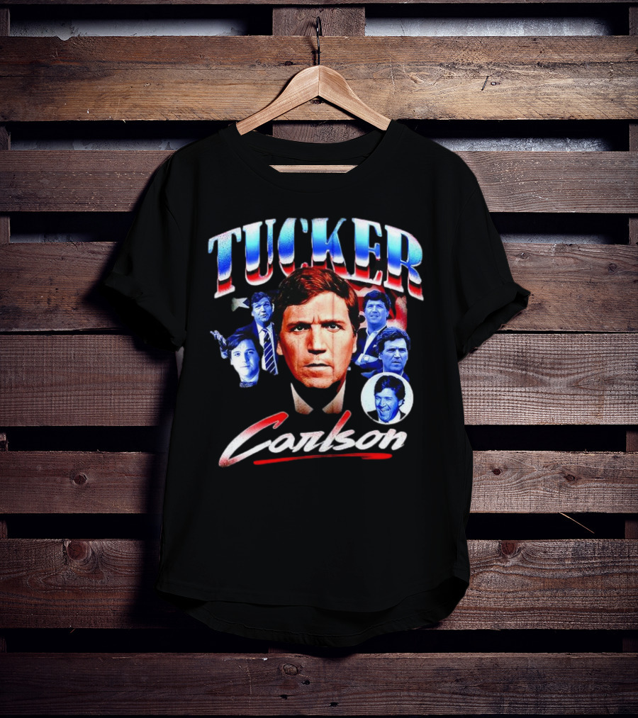Tucker Carlson Stars And Stripes Faces T-Shirt