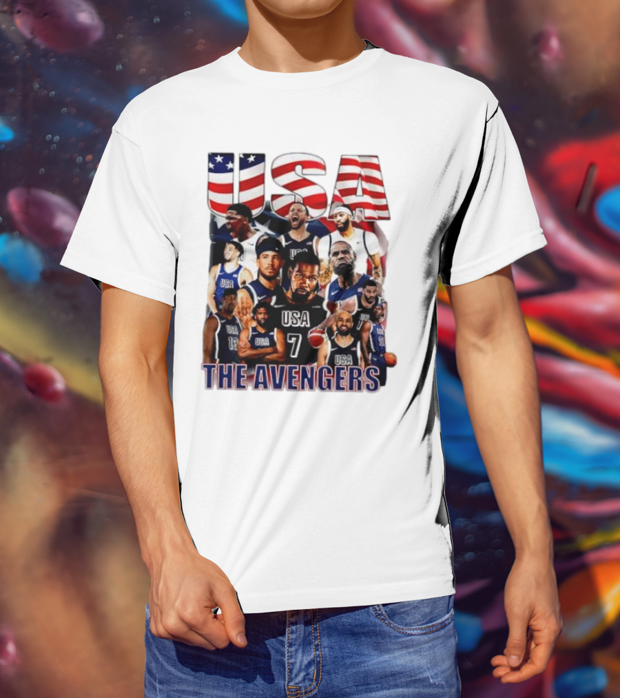USA The Avengers All Team Players Basketball Stars T-Shirt