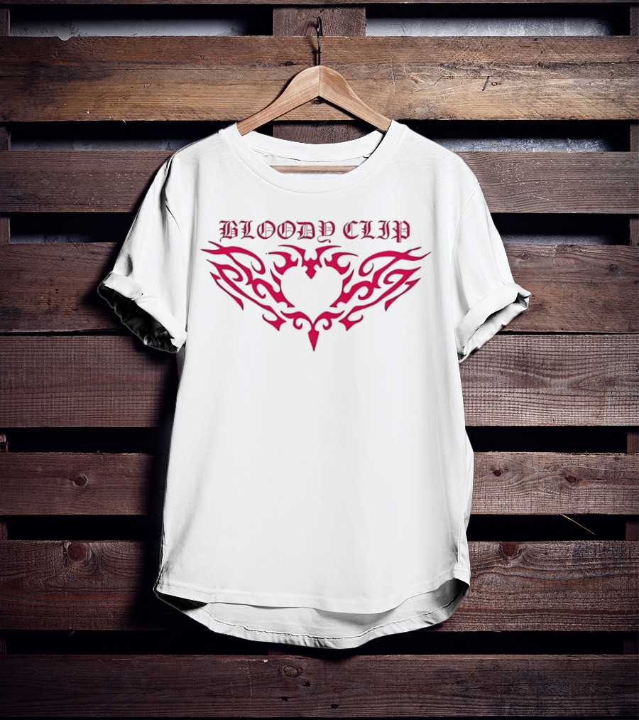 BLOODY CLIP Tribal Heart T-Shirt