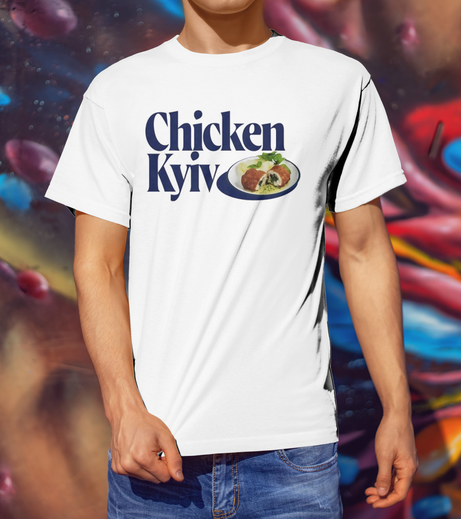 Chicken Kyiv Plate With Stuffed Cutlet And Greens T-Shirt