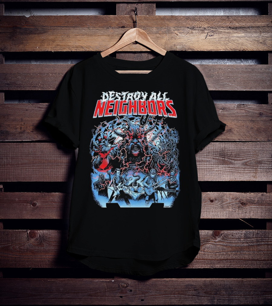 Destroy All Neighbors Monster Band Horror T-Shirt