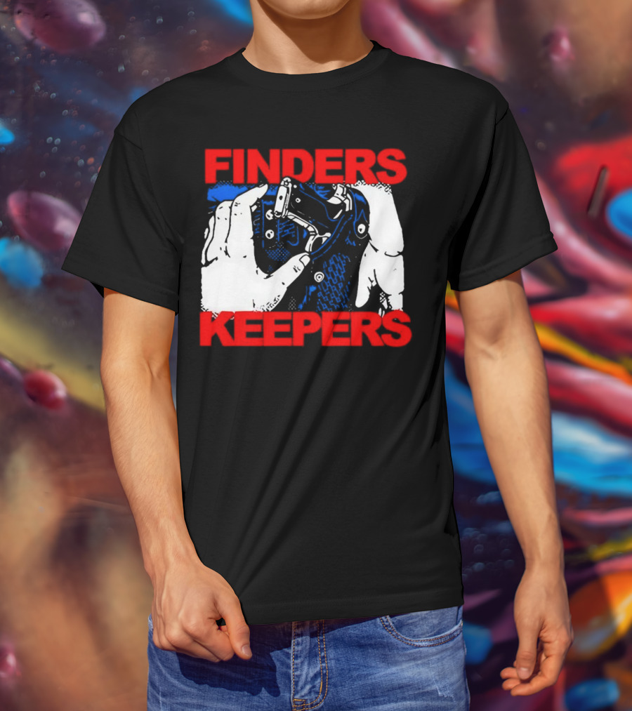 Finders Keepers Gun In Holster Pop T-Shirt