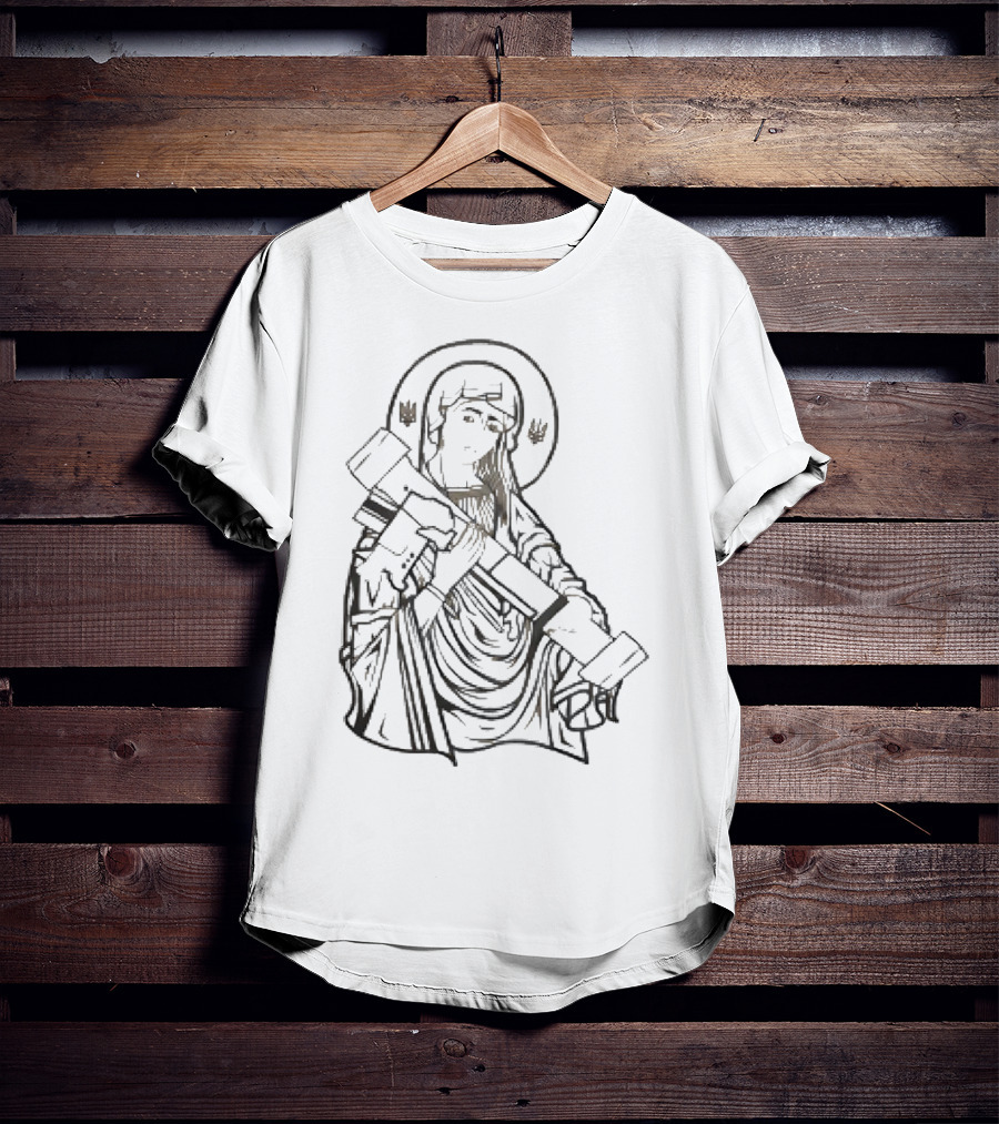 Military Bundle Saint Holding Rocket Launcher T-Shirt