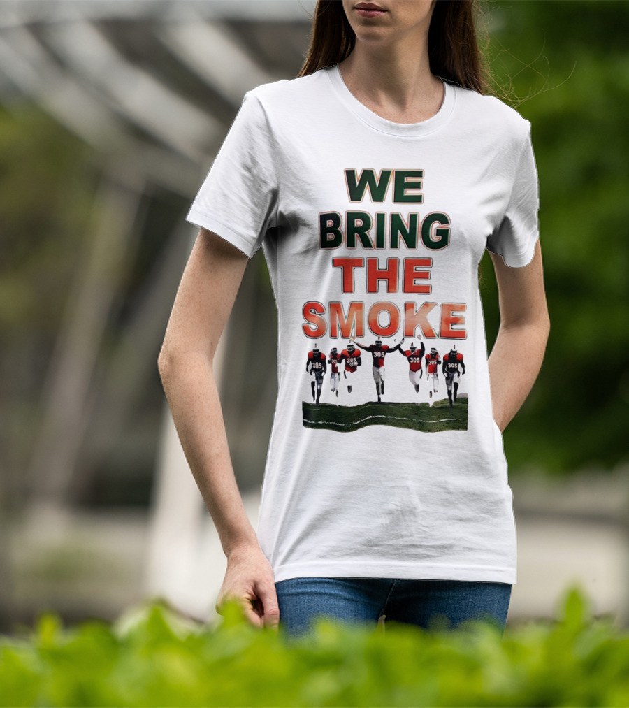 We Bring The Smoke Football Team Players Running With 305 Jerseys T-Shirt