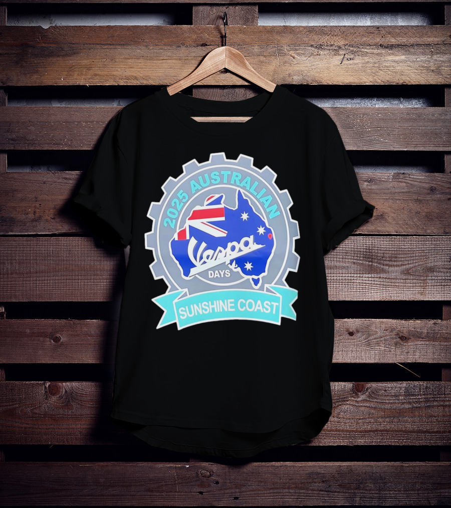 2025 Australian Sunshine Coast Vespa Days Australia Flag T-Shirt