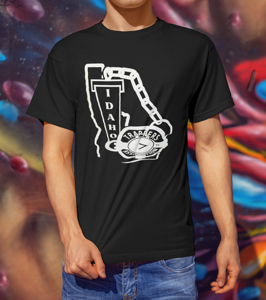 Idaho Trappers Association Logo With Trapper Symbol And Chain T-Shirt