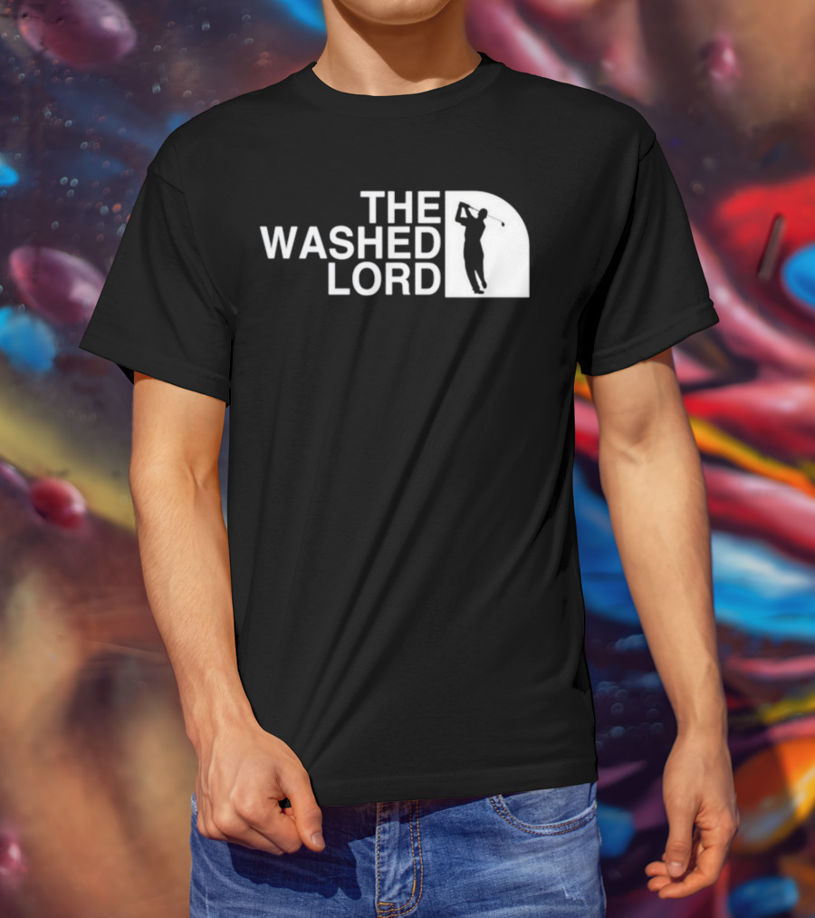 The Washed Lord Golf Swing Silhouette Mock T-Shirt