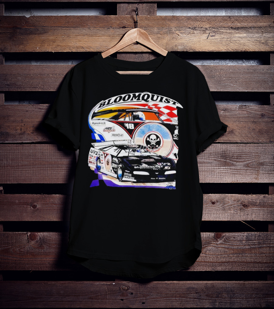 Bloomquist Dirt Late Model Champion 1998 Racing Skull T-Shirt