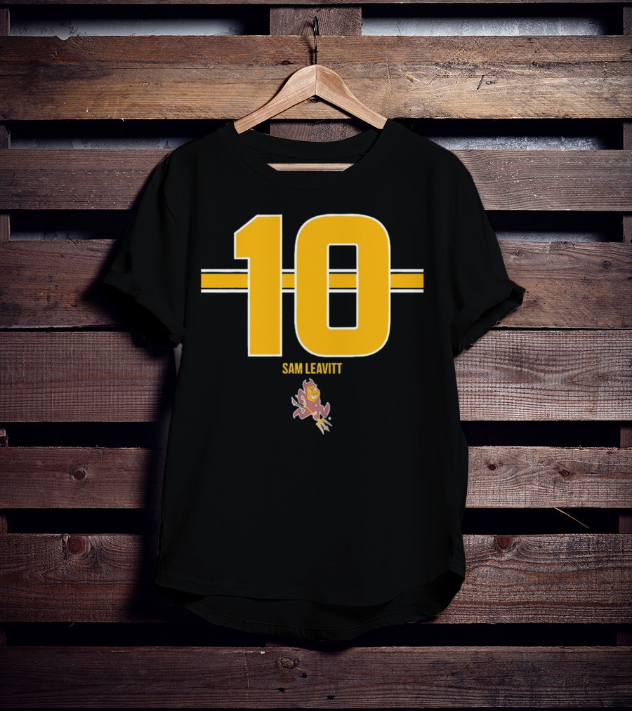 Sam Leavitt 10 Arizona State Sun Devils Football Player Iconic T-Shirt