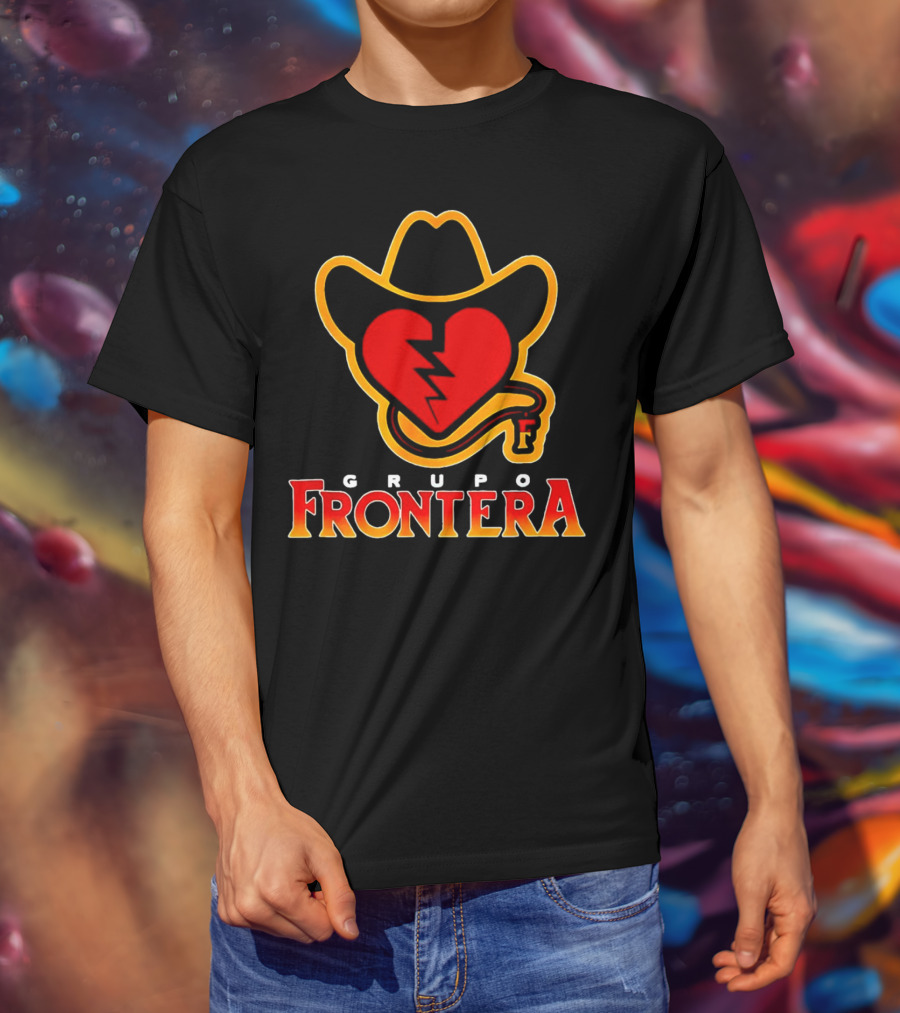 Grupo Frontera Mexican Heart Cowboy Hat Logo Music Musica Mexico T-Shirt