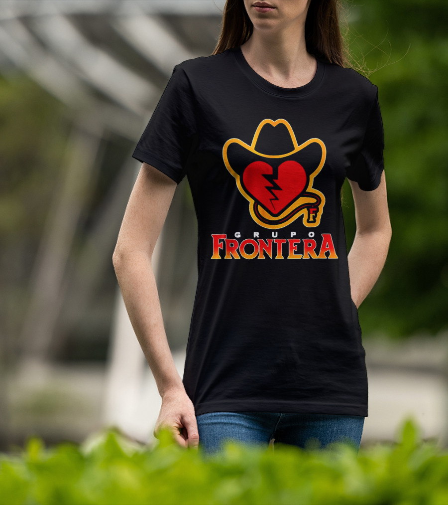 Grupo Frontera Mexican Heart Cowboy Hat Logo Music Musica Mexico T-Shirt