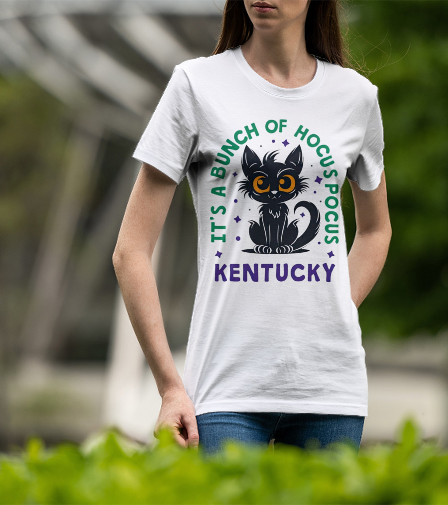 It's A Bunch Of Hocus Pocus Kentucky Black Cat T-Shirt