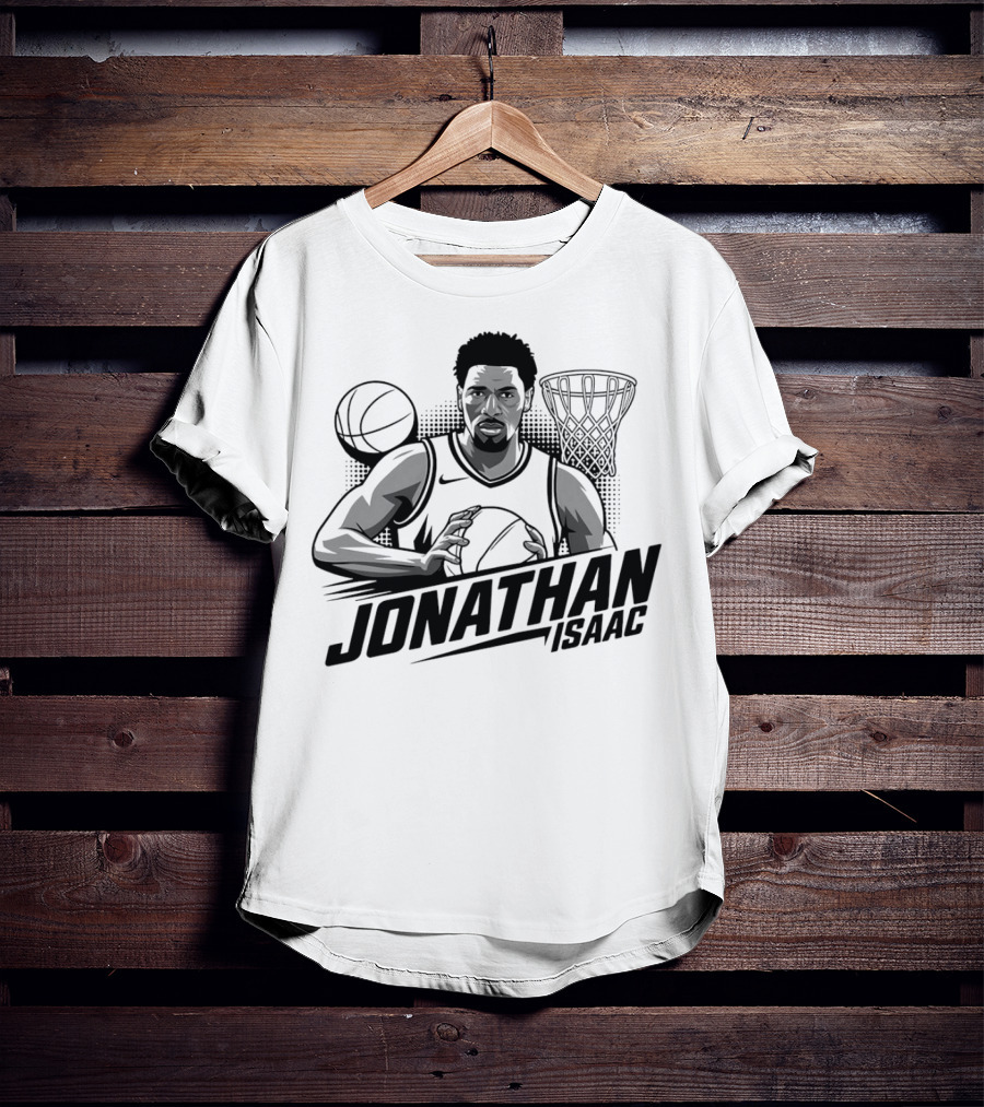 Jonathan Isaac Basketball Player Dunking With Hoop And Ball T-Shirt