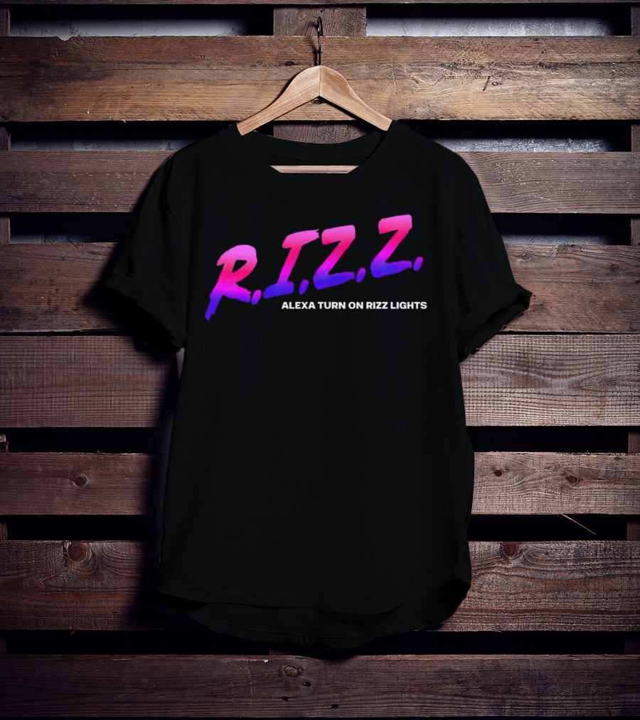 Rizz Alexa Turn On Rizz Lights Retro Gradient T-Shirt