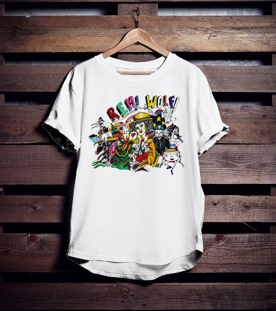 Big Ideas Remi Wolf Colorful Doodle Animation T-Shirt