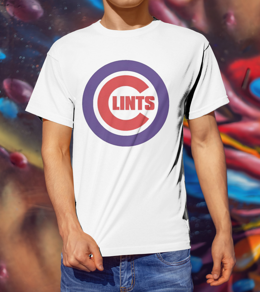 Clints Big C Chicago Cubs Logo Parody Purple Circle T-Shirt