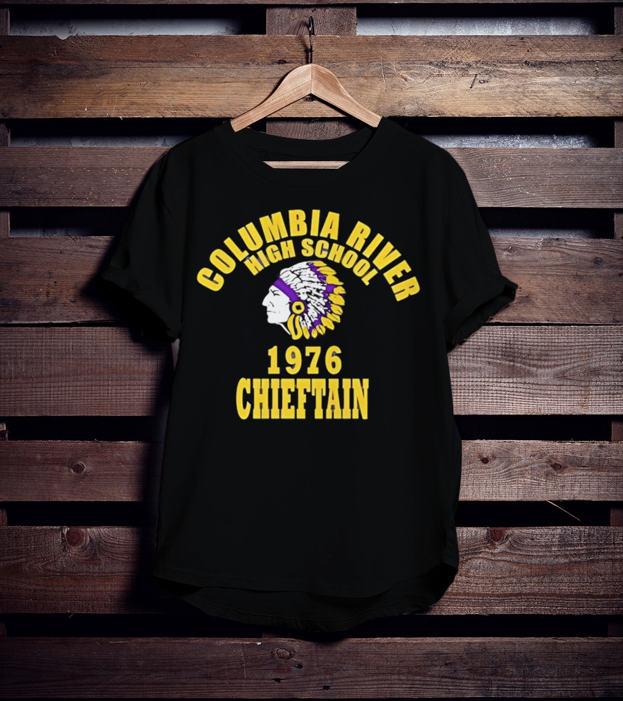 Columbia River High School 1976 Chieftain Indian Head T-Shirt