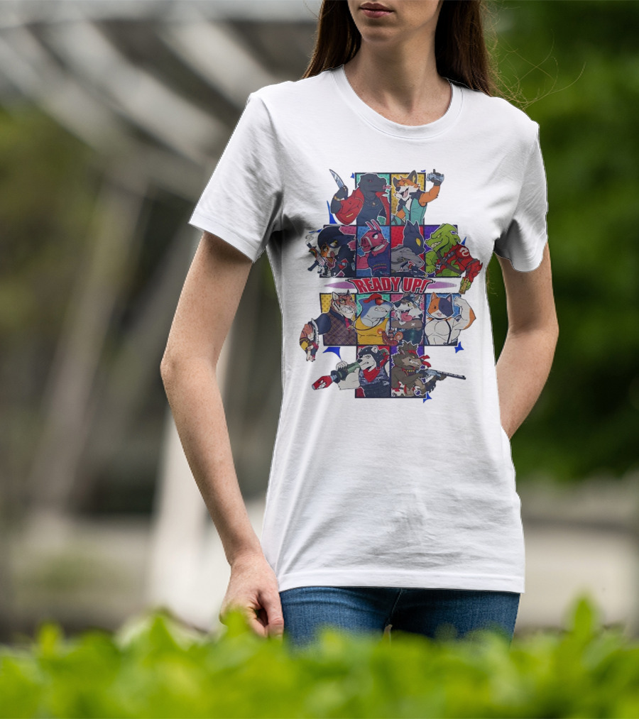 Ready Up Honoring Dragoneer’s Legacy Anthro Characters Grid With Weapons T-Shirt