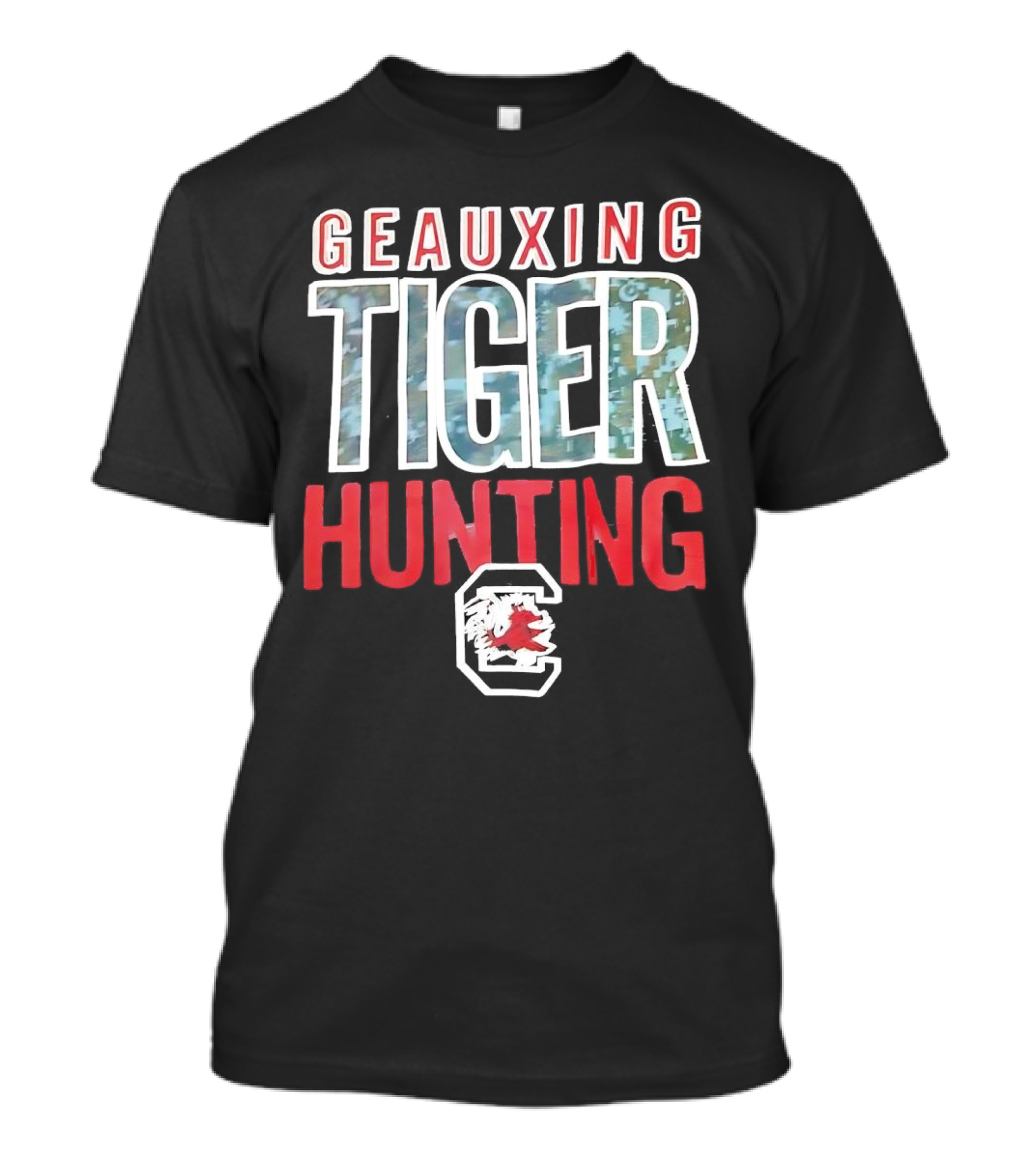 Geauxing Tiger Hunting South Carolina Gamecocks C T-Shirt