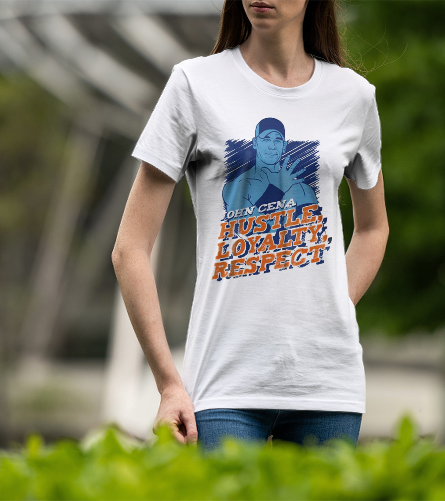 John Cena Hustle Loyalty Respect Blue Cap T-Shirt