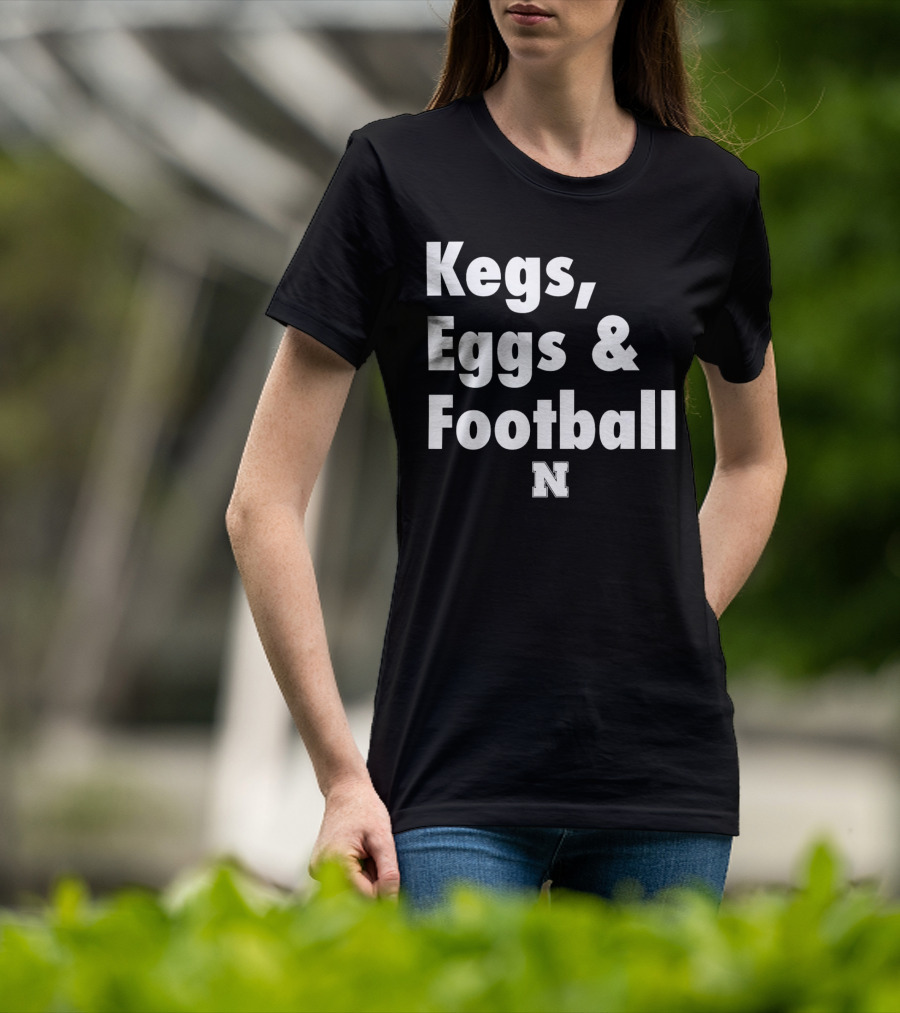 Nebraska Huskers Kegs Eggs And Football N T-Shirt