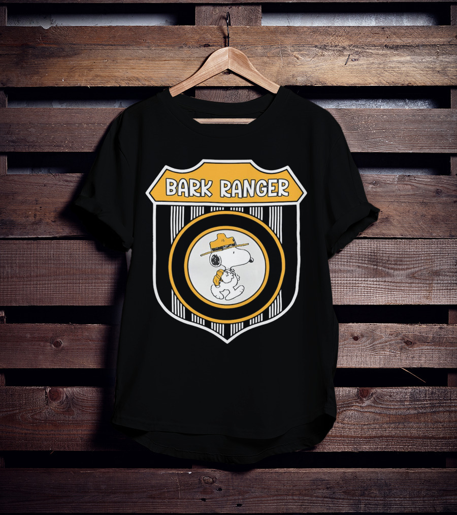 Peanuts Snoopy Bark Ranger Badge With Hat And Backpack T-Shirt