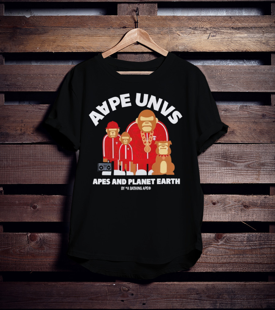 AAPE UNVS Apes And Planet Earth By A Bathing Ape T-Shirt